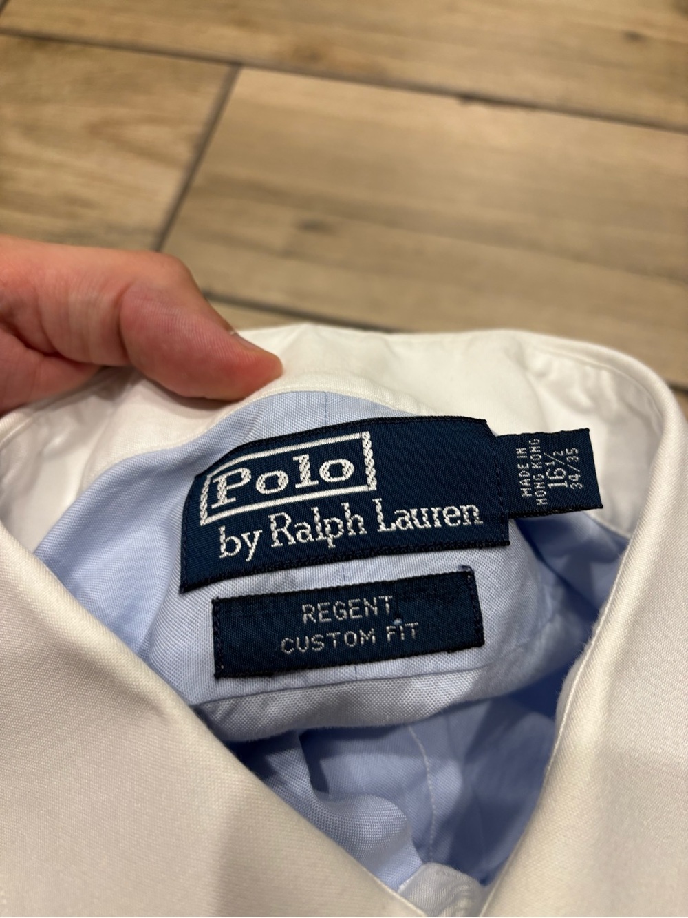 Polo Ralph Lauren Regent Shirt 16.5 34/35 Blue White Contrast Banker Collar - Picture 7 of 7
